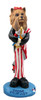 Dog Lover Hand-painted Figurine - Yorkshire Terrier 4th Of July Doogie Collectible From Conversation Concepts