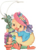 Set of 4 Retro Easter Themed Hanging Wooden Ornaments from Primitives by Kathy