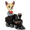 Dog Lover Hand-painted Figurine - Chihuahua Tan/white Train Doogie Collectible From Conversation Concepts