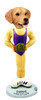 Dog Lover Hand-painted Figurine - Golden Retriever Wrestler Doogie Collectible From Conversation Concepts