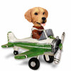 Dog Lover Hand-painted Figurine - Golden Retriever Airplane Doogie Collectible From Conversation Concepts