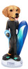 Dog Lover Doogie Collectible Figurine - Golden Retriever Surfer From Conversation Concepts