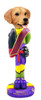 Dog Lover Hand-painted Figurine - Golden Retriever Mardi Gras Doogie Collectible From Conversation Concepts