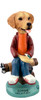 Dog Lover Hand-painted Figurine - Golden Retriever Vacation Doogie Collectible From Conversation Concepts