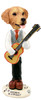Dog Lover Hand-painted Figurine - Golden Retriever Guitarist Doogie Collectible From Conversation Concepts