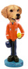 Dog Lover Hand-painted Figurine - Golden Retriever U.s. Coast Guard Doogie Collectible From Conversation Concepts