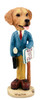 Dog Lover Hand-painted Figurine - Golden Retriever Realtor Male Doogie Collectible From Conversation Concepts