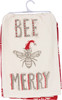 Bee Merry Cotton Dish Towel Set 28x28 from Primitives by Kathy