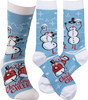 Christmas Cheer Colorfully Printed Cotton Socks from Primitives by Kathy