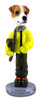 Dog Lover Hand-painted Figurine - Jack Russell Terrier Snowboarder Doogie Collectible From Conversation Concepts