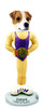 Dog Lover Hand-painted Figurine - Jack Russell Terrier Wrestler Doogie Collectible From Conversation Concepts