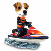 Dog Lover Hand-painted Figurine - Jack Russell Terrier Jet Ski Doogie Collectible From Conversation Concepts