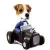 Dog Lover Hand-painted Figurine - Jack Russell Terrier Hot Rod Doogie Collectible From Conversation Concepts