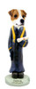 Dog Lover Hand-painted Figurine - Jack Russell Terrier Graduate Doogie Collectible From Conversation Concepts