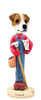 Dog Lover Hand-painted Figurine - Jack Russell Terrier Farmer Doogie Collectible From Conversation Concepts