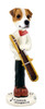 Dog Lover Hand-painted Figurine - Jack Russell Terrier Trombonist Doogie Collectible From Conversation Concepts