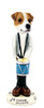Dog Lover Hand-painted Figurine - Jack Russell Terrier Drummer Doogie Collectible From Conversation Concepts