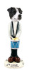 Dog Lover Hand-painted Figurine - Jack Russell Terrier Black & White W/smooth Coat Drummer Doogie Collectible From Conversation Concepts