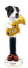Dog Lover Doogie Collectible Figurine - Jack Russell Terrier Black & White W/smooth Coat Tuba From Conversation Concepts