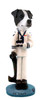 Dog Lover Hand-painted Figurine - Jack Russell Terrier Black & White W/smooth Coat U.s. Navy Doogie Collectible From Conversation Concepts