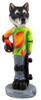 Dog Lover Hand-painted Figurine - Alaskan Malamute Skateboarder Doogie Collectible From Conversation Concepts
