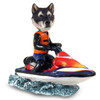Dog Lover Hand-painted Figurine - Alaskan Malamute Jet Ski Doogie Collectible From Conversation Concepts