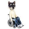 Dog Lover Hand-painted Figurine - Alaskan Malamute Wheelchair Doogie Collectible From Conversation Concepts