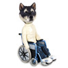 Dog Lover Hand-painted Figurine - Alaskan Malamute Wheelchair Doogie Collectible From Conversation Concepts