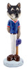 Dog Lover Hand-painted Figurine - Alaskan Malamute Baseball Doogie Collectible From Conversation Concepts