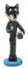 Dog Lover Hand-painted Figurine - Alaskan Malamute U.s. Air Force Doogie Collectible From Conversation Concepts