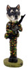 Dog Lover Hand-painted Figurine - Alaskan Malamute U.s. Army Doogie Collectible From Conversation Concepts