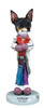 Dog Lover Hand-painted Figurine - Rat Terrier Skier Doogie Collectible From Conversation Concepts