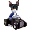Dog Lover Hand-painted Figurine - Rat Terrier Hot Rod Doogie Collectible From Conversation Concepts