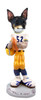Dog Lover Hand-painted Figurine - Rat Terrier Football Player Doogie Collectible From Conversation Concepts