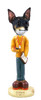 Dog Lover Hand-painted Figurine - Rat Terrier Coach Doogie Collectible From Conversation Concepts