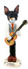 Dog Lover Hand-painted Figurine - Rat Terrier Guitarist Doogie Collectible From Conversation Concepts