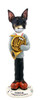 Dog Lover Hand-painted Figurine - Rat Terrier French Horn Doogie Collectible From Conversation Concepts