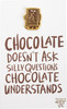 Enamel Pin With Greeting Card - Chocolate Doesn't Ask Questions 1x1 from Primitives by Kathy