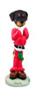 Dog Lover Hand-painted Figurine - Rottweiler Santa Doogie Collectible From Conversation Concepts
