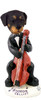 Dog Lover Hand-painted Figurine - Rottweiler Cellist Doogie Collectible From Conversation Concepts