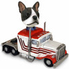Dog Lover Hand-painted Figurine - Boston Terrier Truck Tractor Doogie Collectible From Conversation Concepts