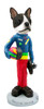 Dog Lover Hand-painted Figurine - Boston Terrier Racecar Driver Doogie Collectible From Conversation Concepts