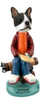 Dog Lover Doogie Collectible Figurine - Boston Terrier Vacation From Conversation Concepts