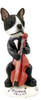 Dog Lover Hand-painted Figurine - Boston Terrier Cellist Doogie Collectible From Conversation Concepts