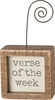 Verse of the Week Decorative Inset Block Sign With Verse Holder 3x3 from Primitives by Kathy