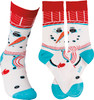 Snowman Design Colorfully Printed Cotton Socks from Primitives by Kathy