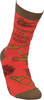 I'm Thankful For Socks And Wine Colorfully Printed Cotton Socks from Primitives by Kathy