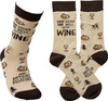 These Socks Pair Well With Wine Colorfully Printed Cotton Socks from Primitives by Kathy