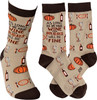 As Long As We Have Wine The Holidays Will Be Fine Colorfully Printed Cotton Socks from Primitives by Kathy