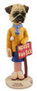 Dog Lover Doogie Collectible Figurine - Pug Brown Realtor (female) From Conversation Concepts